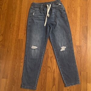 Aerie Women’s Relaxed Fit Jeans in Dark Blue